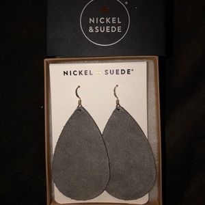 Nickel & Suede earrings NIB